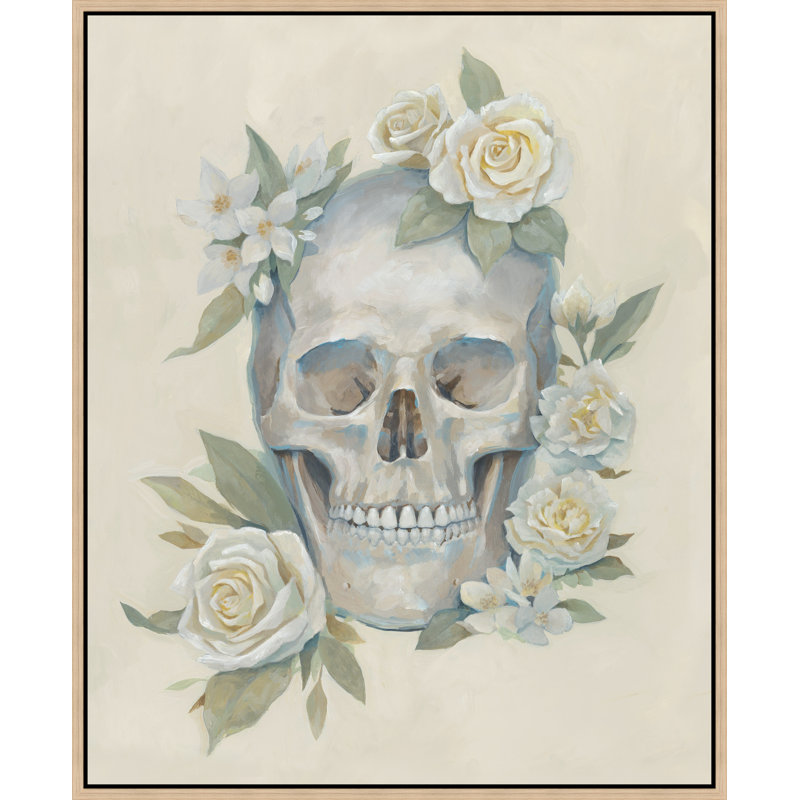 Floral Skull Painting by Richard Ryder