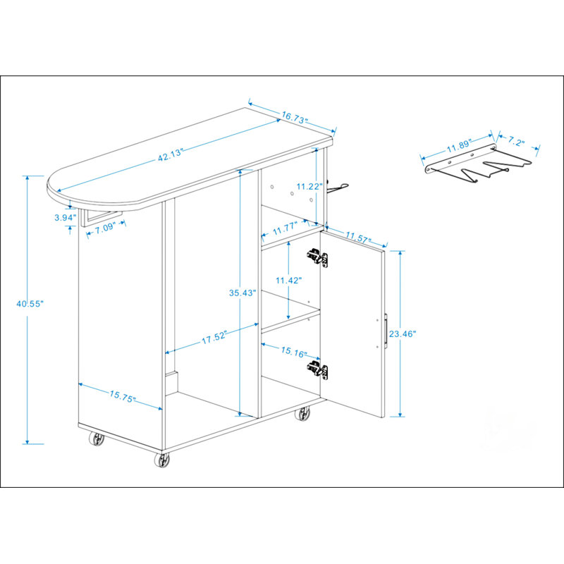 Ironing Cart With Rolling Ironing Board
