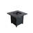 30" Fire Pit Table With Smoked Glass Protector - Rust & Heat- Stainless Steel Propane Or Gas Lava Rocks 40,000 D Gray Square Surface Heat Propane/natural Compatible Included Output