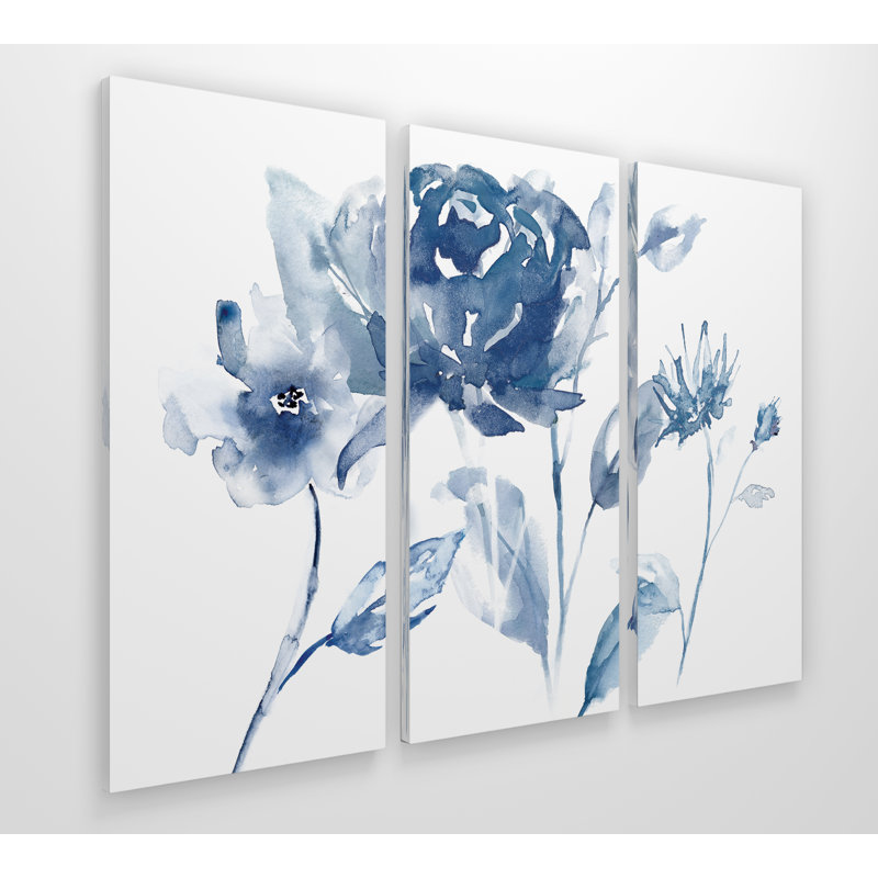 Translucide blues I-multi-pièces sur toile, H 32 po x l 48 po x P 1,5 po