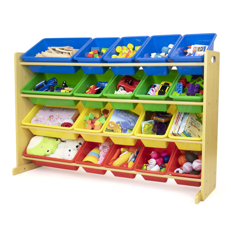 Rangement pour jouets Eveleth, Naturel / primaire