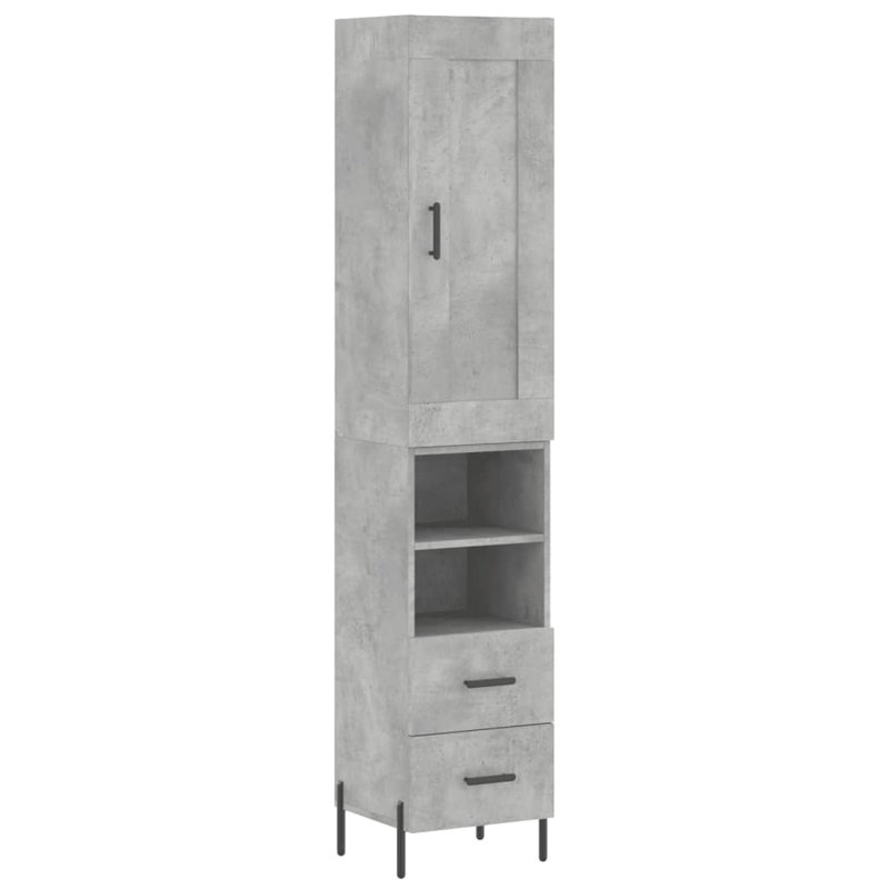 34.5cm Sideboard, Concrete Grey