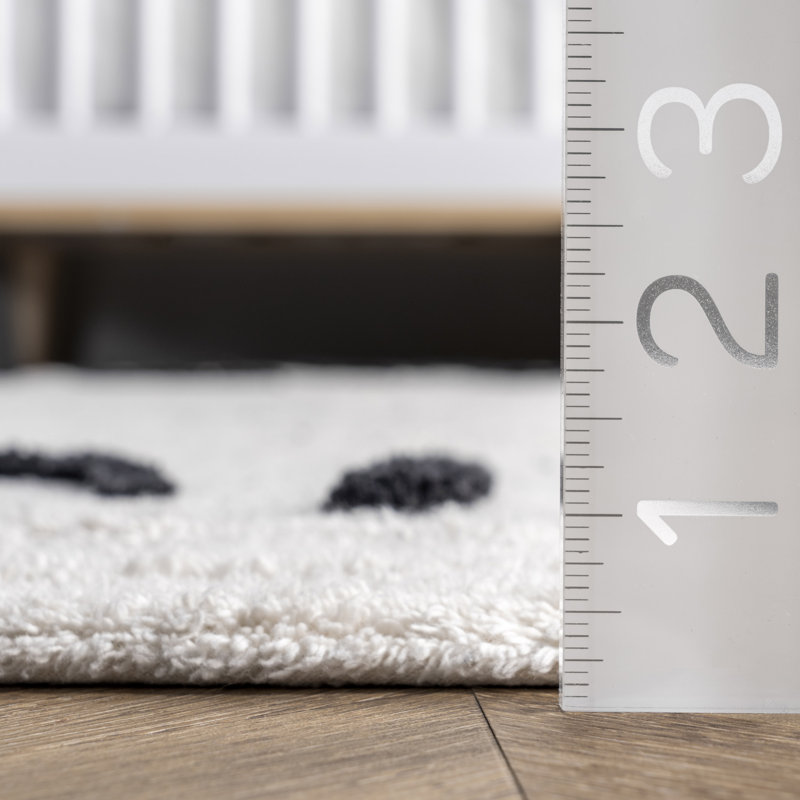 Alphabet SpinCleanhable Rug, Round 6'