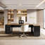 85.8" L-Shaped Executive Desk with File Drawers-1380905284