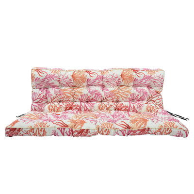 Porch Swing Cushions With Backrest, 4" Thicken Waterproof Outdoor Bench Cushion, Only Cushion