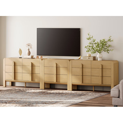 Adora Modern Dresser TV Stand For Tvs Up To 120 Inch, 3-In-1 Wood Media Console Table With 15 Drawers, Mid Century Entertainment Center With Storage For Living Room Bedroom