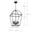 CHANDELIER H 27 po H 6 LITT AVEC FINITION NOIR MAT, E12 / candélabre
