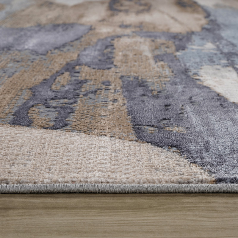 Tapis rectangulaire Kennika avec envers antidérapant, Rectangle 3 pi 11 po x 5 pi 7 po