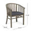 Chaises de salle à manger d'extérieur en bois avec coussins-130143990