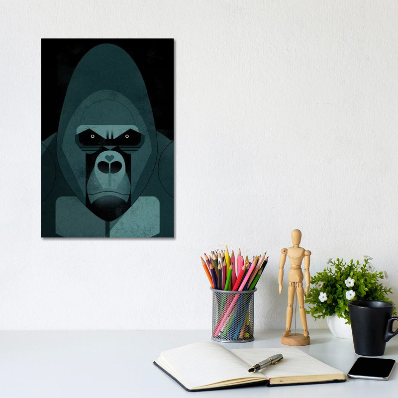 Gorilla 1 Piece Wall Art on Canvas, 20.32 cm H x 30.48 cm W, Wrapped Canvas