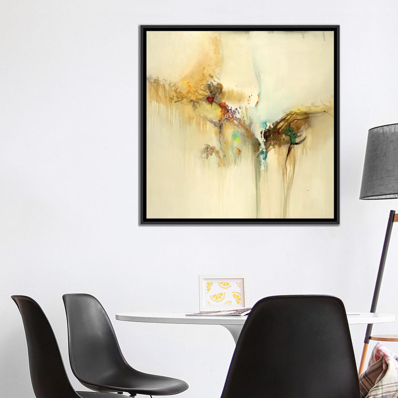 « sonata ii », reproduction sur toile, H 18 po x l 18 po x P 1,5 po, Toile avec cadre noir, Pas de tapis