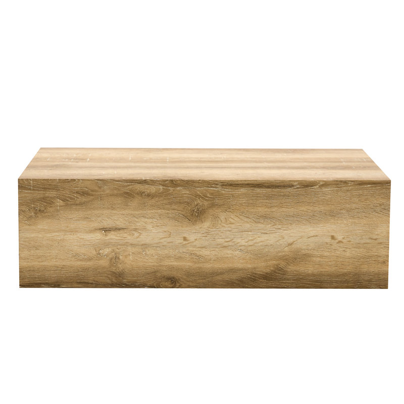 Table basse élégante, ton de bois, teinte esthétique moderne, placement spacieux
