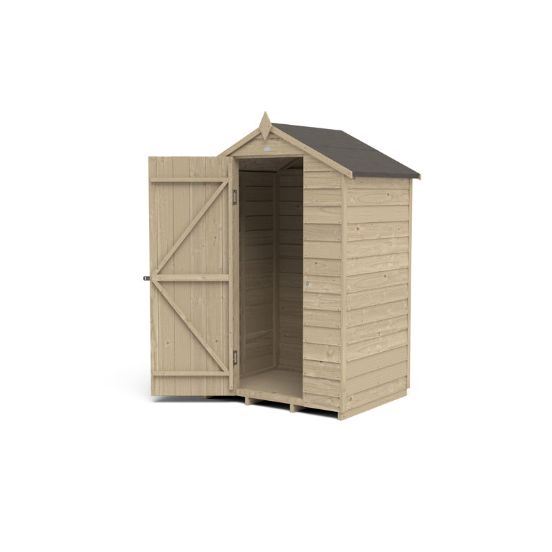 4 ft. W x 3 ft. D Solid Wood Garden Shed, Yes