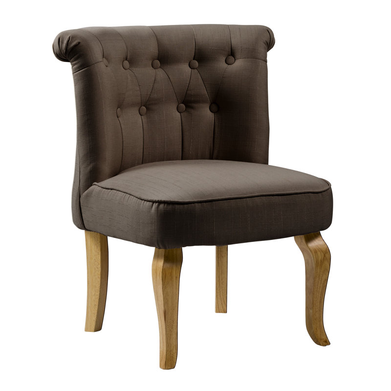 Meriwether Tufted Fabric Upholstered Dining Chair, Brown