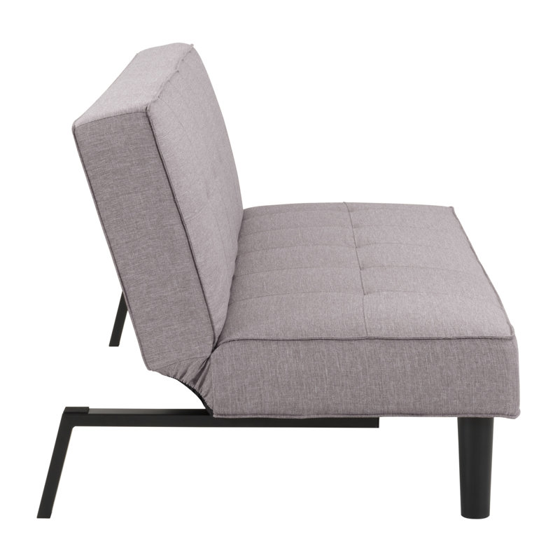 Aadhya Twin 70 " Upholstered Convertible Sofa, Gray Khaki
