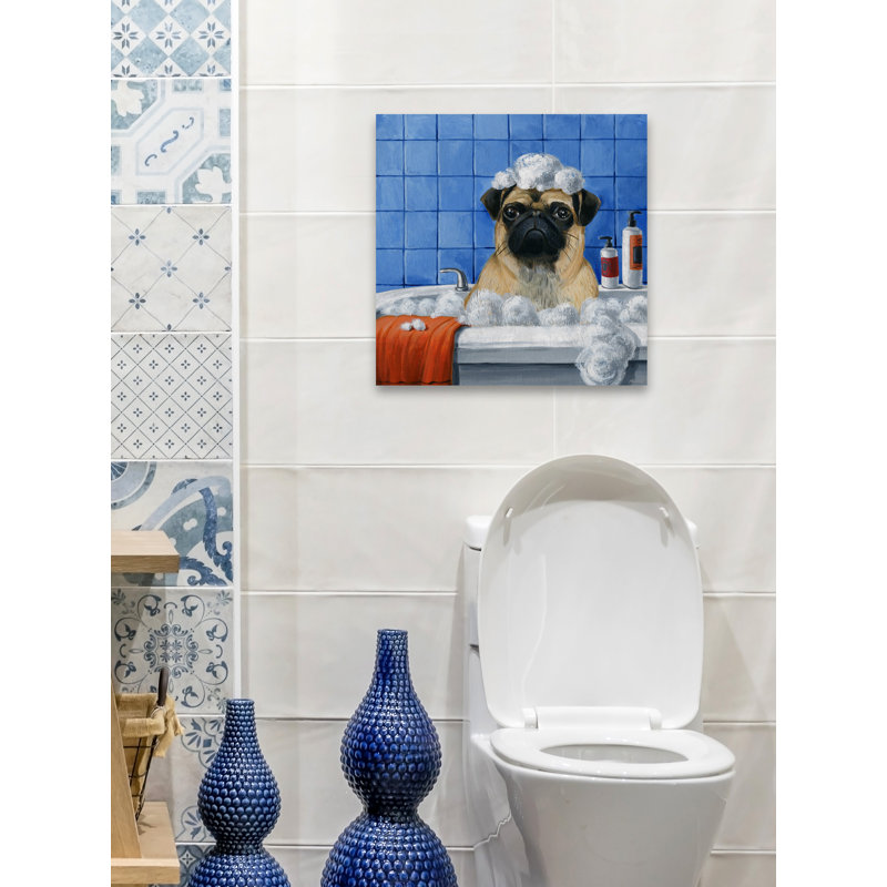 «I Hate Baths», reproduction d'art sur toile tendue, H 40 po x l 40 po x P 1,5 po