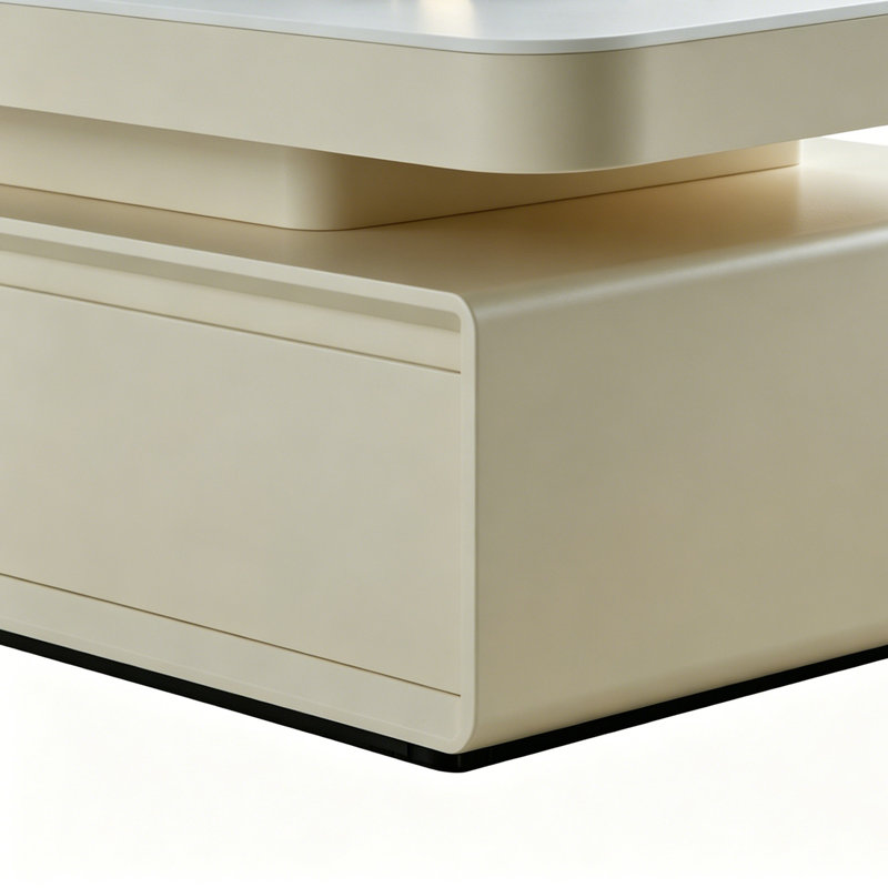 Riser, H 17,71 po x L 59,05 po x l 31,49 po, Blanc