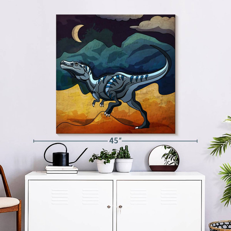 Ashelle, dinosaure dans la nuit, H 33 po x l 33 po