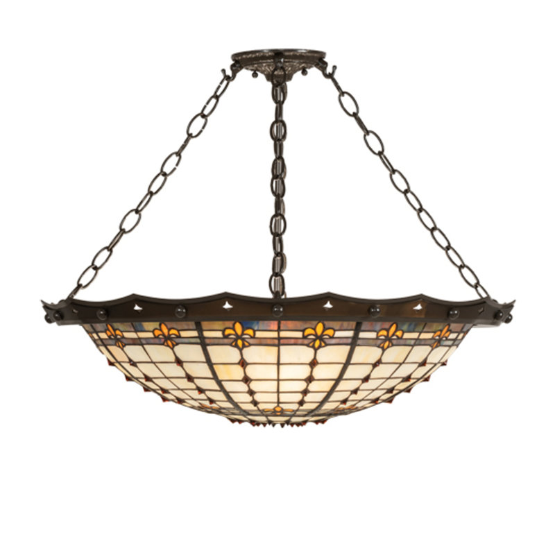 Fleur-de-Lite 4 - Light Semi Flush Mount