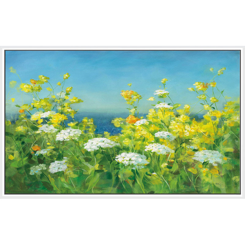 Golden Hour - Peinture, Cadre flottant blanc, H 27,5 po x l 43,5 po x P 2 po