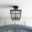 Ricardo Black 3 - Bulb Outdoor Semi Flush Mount