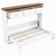 Lit escamotable simple avec 3 tiroirs, blanc