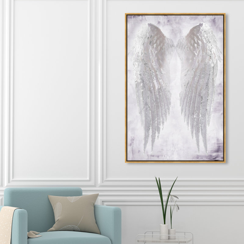 Wings of Angel Amethyst - impression sur toile tendue, H 24 po x l 16 po, Or