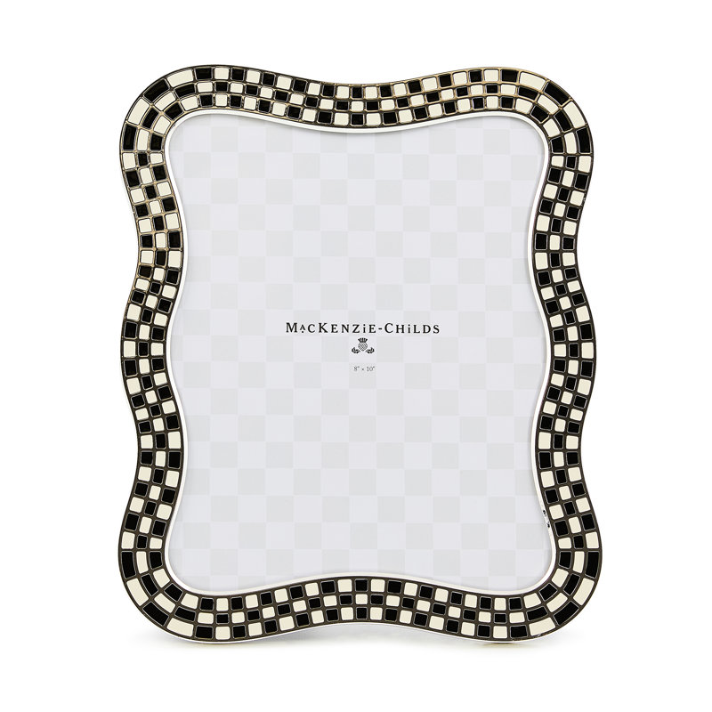 Wavy Check Silver Plated Frame, 1, 8" W x 10" H