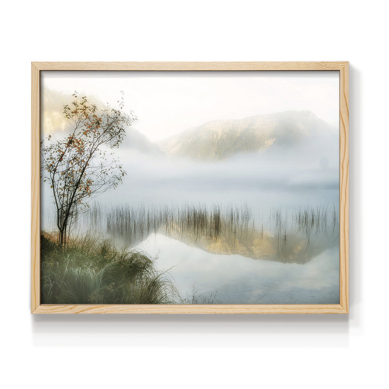 Golden Mirror of August - Imprimé encadré - Restickable, Naturel, H 16 po x l 20 po