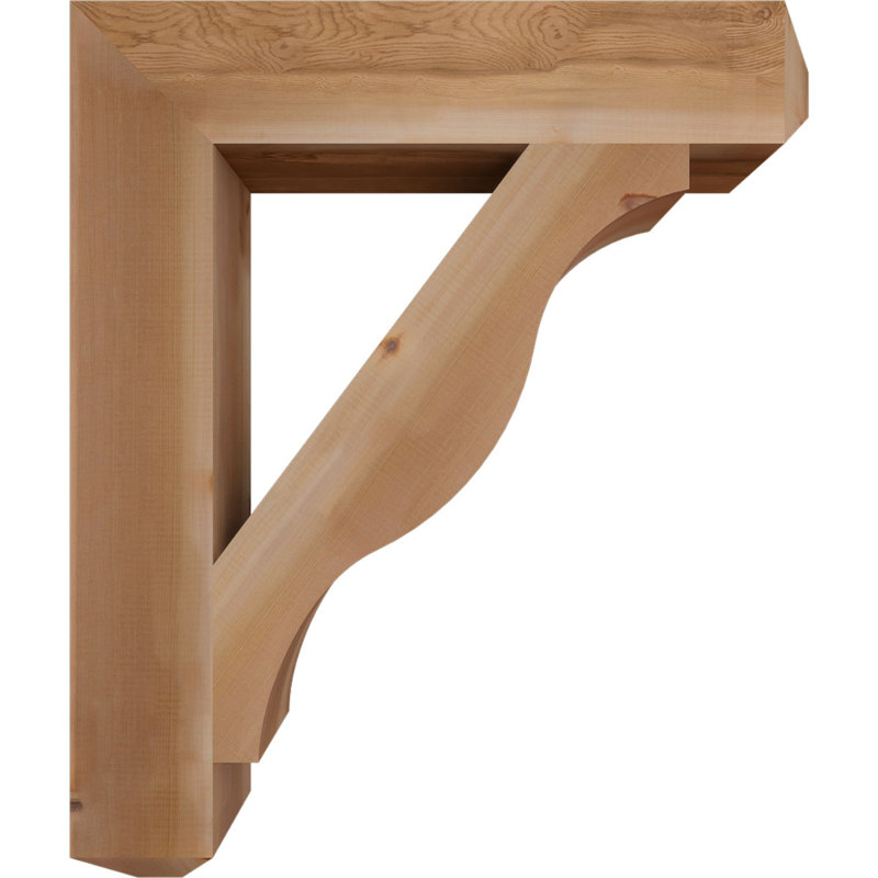 Support lisse Funston Craftsman, Cèdre rouge, H 38 po x l 5,5 po x P 32 po