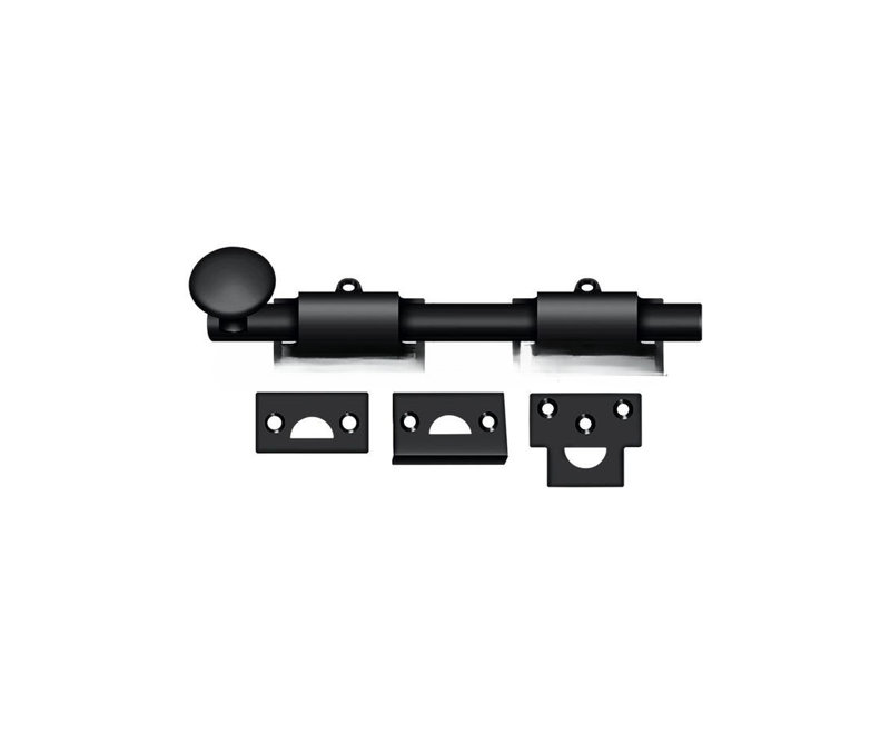 Boulon de surface 8 po Deltana 8SB19; robuste; finition noire, Noir