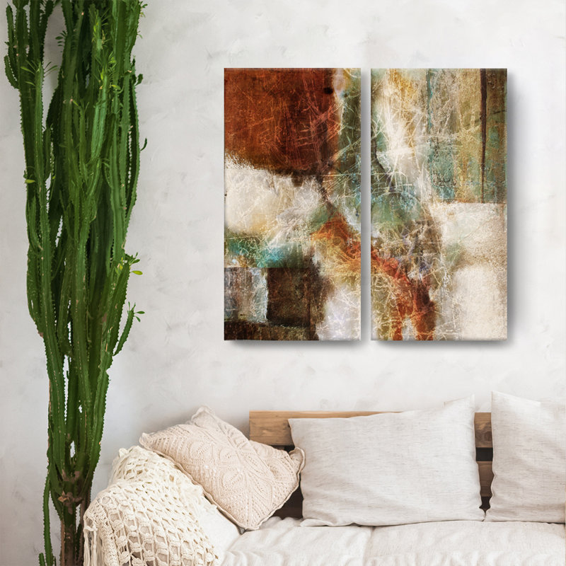 « Abstract » par Tristan Scott-ensemble de 2 reproductions d’art sur toile tendue