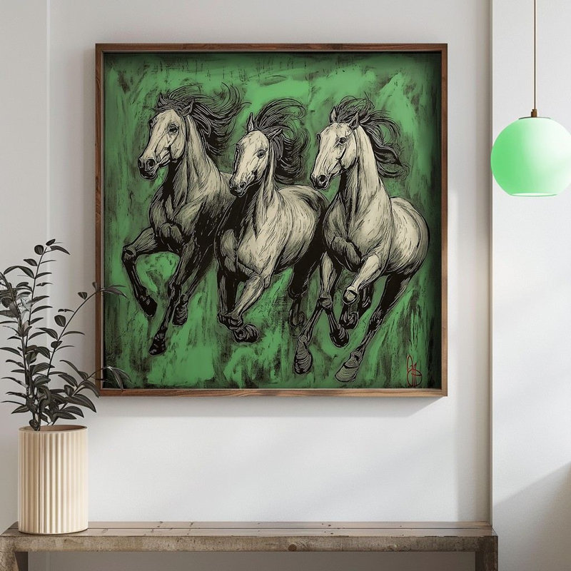 Peinture décorative en panneau de fibres à densité moyenne, H 27,56 po x l 27,56 po