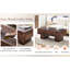 Bureau moderne simple de couleur noyer, 43,3 po x 21,6 po x 17,2 po, espace de travail spacieux, matériau tendance 43,3 po x 21,6 po x 17,2 po, rangement pratique, pieds, facile à assembler et à nettoyer
