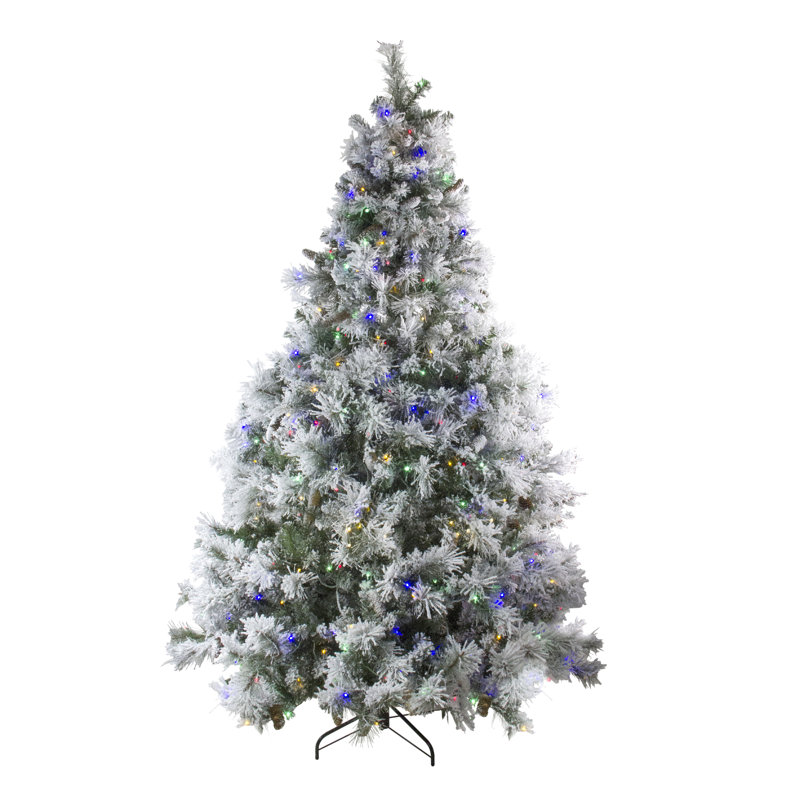 Arbre de Noël artificiel pin pré-éclairé Victoria - lumières DEL, H 7,5 pi