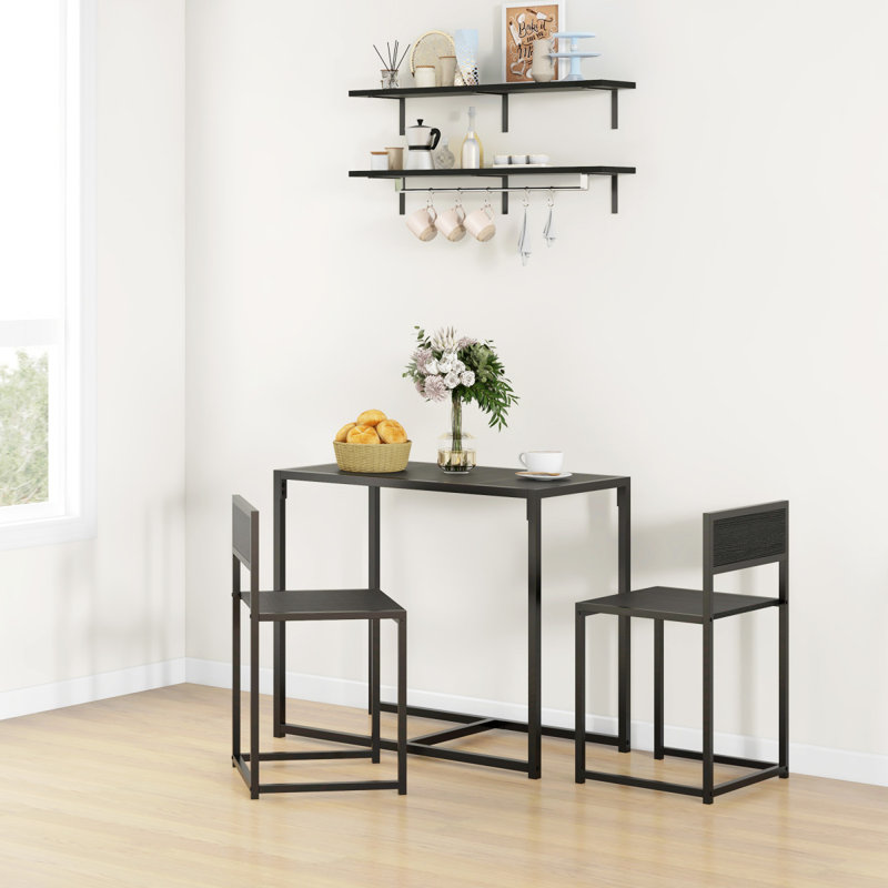 Ensemble de table de salle à manger industrielle, table et chaises de cuisine, ensembles de salle à manger pour petits espaces