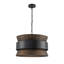 Lustre tambour 4 lumières en métal martelé
