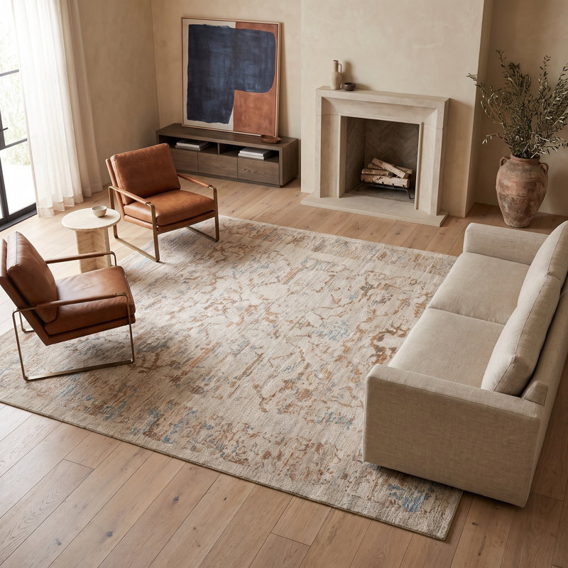 Handmade Wool Area Rug, 10'X14'