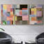 Ensemble de 3 blocs primaires I encadrés sur toile-97710745-97710743