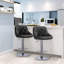 Swivel Upholstered Adjustable Height Counter Stool with Metal Frame-61655927
