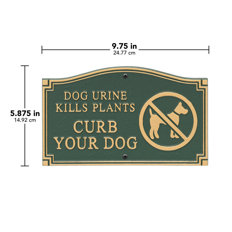 Curb Your Dog Garden Sign