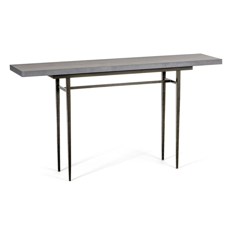 Wick Console Table, Natural Iron, 32.1" H x 60" W x 14" D, Gray