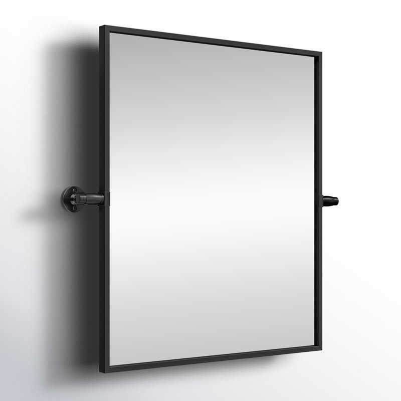 Belfield Metal Wall Mirror, Black, 24" x 20"
