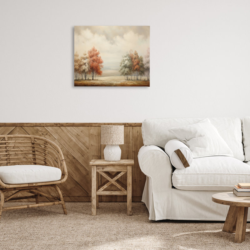 Muted Autumn Treeline Canvas, design by Franklyn Gregory, 24" H x 30" W
