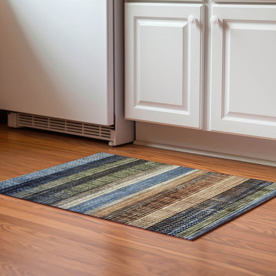 Premium Machine Washable Medena AMF1873 Stripes Rug