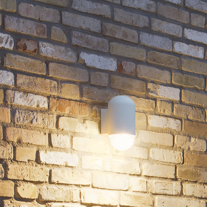 Integrated LED Outdoor Armed Sconce, White