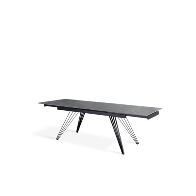 Laticia Extendable Metal Base Dining Table