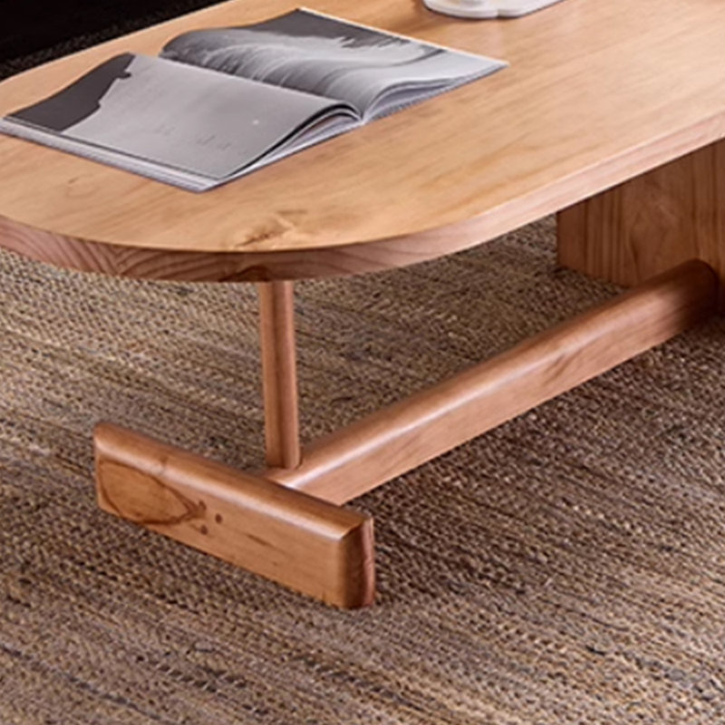 Personality design sense solid wood coffee table, Burlywood, 15.74" H x 51.18" L x 23.62" W