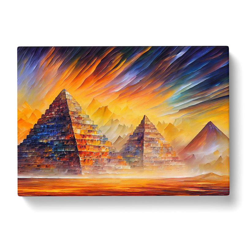Pyramids Shimmering - Wrapped Canvas, 35cm H x 50cm W x 3cm D