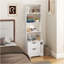 Table de chevet avec bibliothèque, table de chevet avec 2 tiroirs de rangement pour la chambre à coucher-258822916